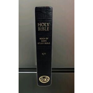 The Rock of Ages Study Bible KJV Red-Letter Second Edition Genuine Leather